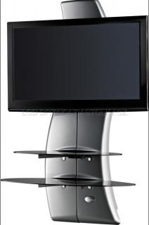 Tv stojan-Meliconi Ghost Design 2000 Silver + LIGHT KIT + DOPRAVA ZDARMA - AKCE