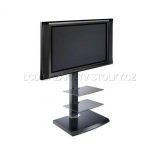 Skleněný stojan pro LCD TV Flat Vision SKY 200 černý + DOPRAVA ZDARMA !