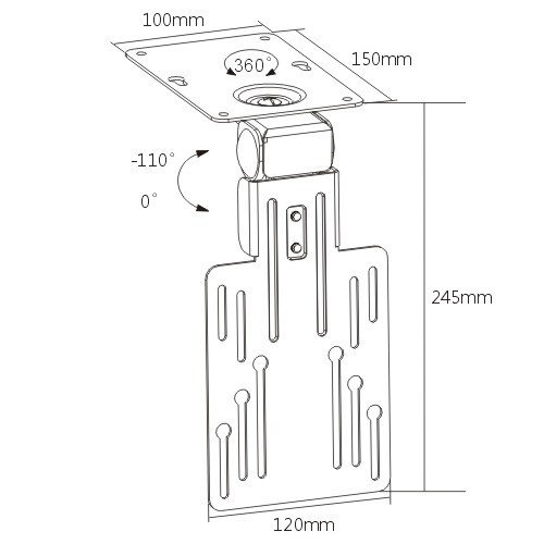 SD03 Stropní Držák na Monitor | 13"-27" | 8kg