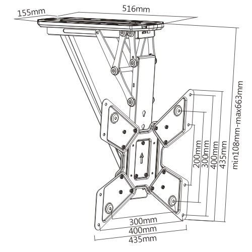 Q230 Smart | Stropní Motorický Držák | 23"-55" | 30kg