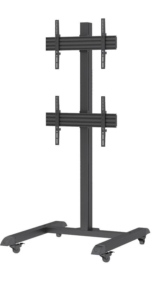 Pojízdný Televizní Stojan na 2 TV PS2DS