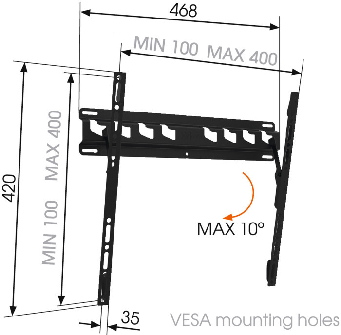 Vogels MA3010 Sklopný | 32"-60" | 40kg