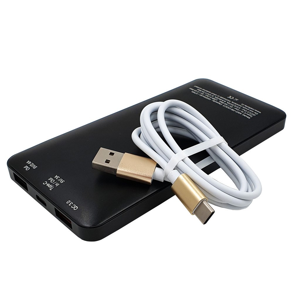 PB10QC3 ALU Powerbanka, USB C, USB 5V/2,4A, USB QC3.0, 10000mAh