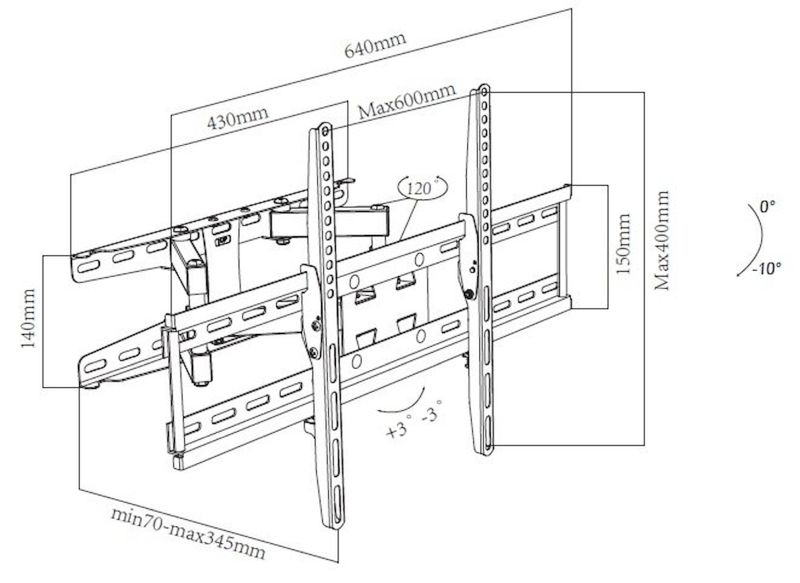 N2 Kloubový držák | 32"-70" | 35kg