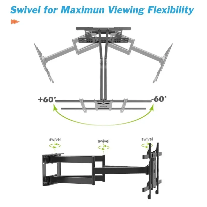 X90 Profi | Kloubový Držák | 43"-90" | 90kg