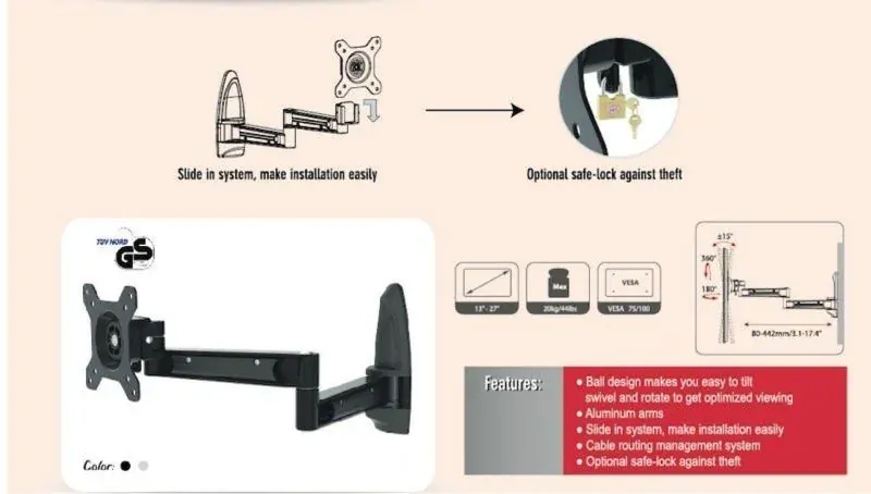 DM360 Držák na Monitor | 15"-32" | 20kg