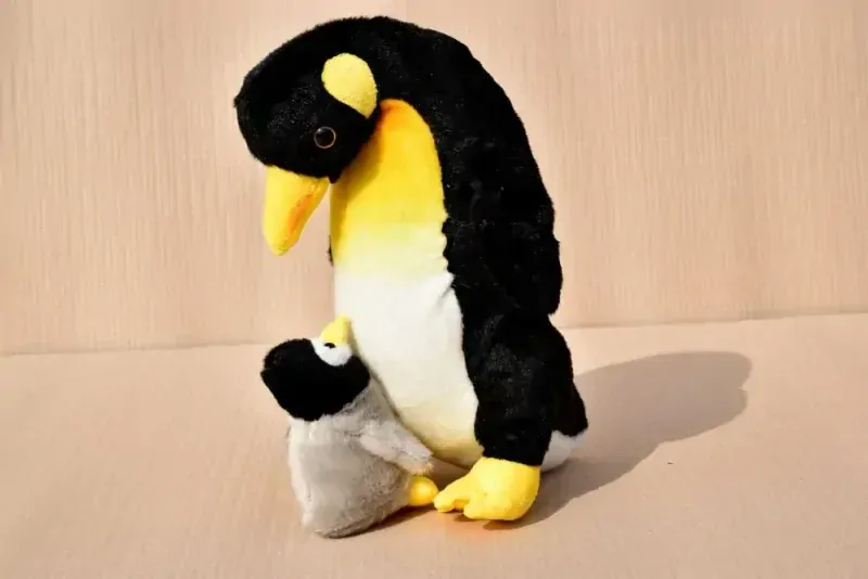 Plyšová máma TUČŇÁK S MLÁDĚTEM 30cm
