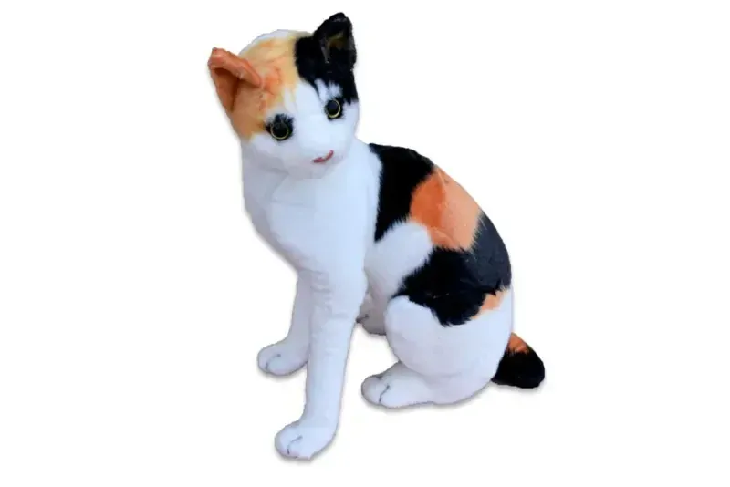 Plyšová sedící KOČKA TLAPKA 45cm