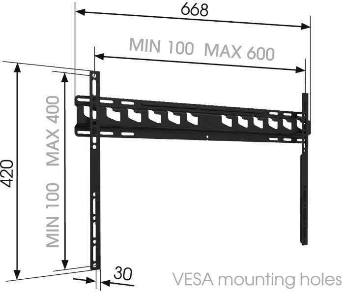 M400 Slim držák TV | 40"-80" | 80kg