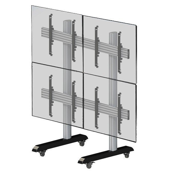 PS202B Mobilní stojan na 4 Televize 32"-65"
