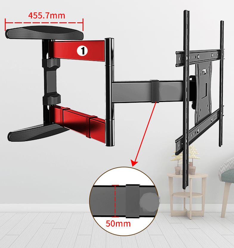 DS075 Polohovatelný Držák | Rameno 83cm | 40"-70" | 45kg