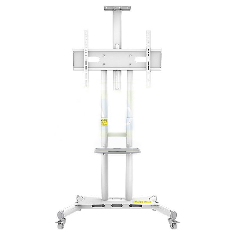 PS880 - Pojízdný Prezentační a Konferenční TV stojan bílý (55"-80")