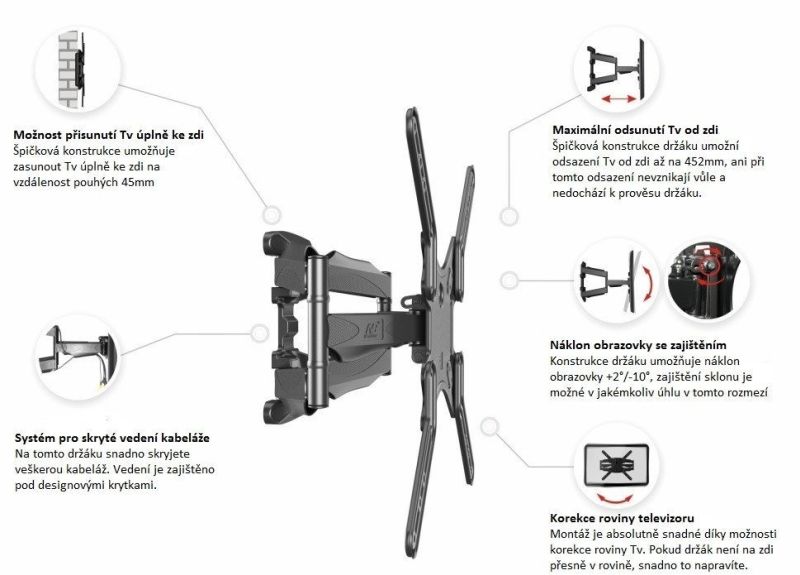 A500 Profi Držák | TV 32"-60" | 37kg