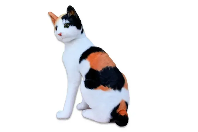 Plyšová sedící KOČKA TLAPKA 45cm