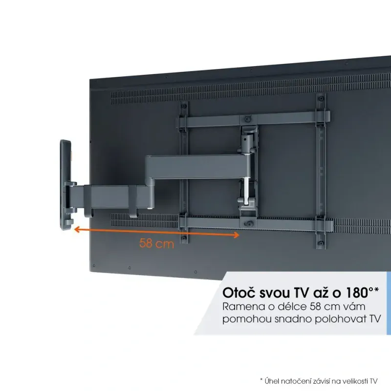 TVM 3443 - Robustní držák s kloubovým ramenem | TV 32"-65" | Nosnost 25Kg