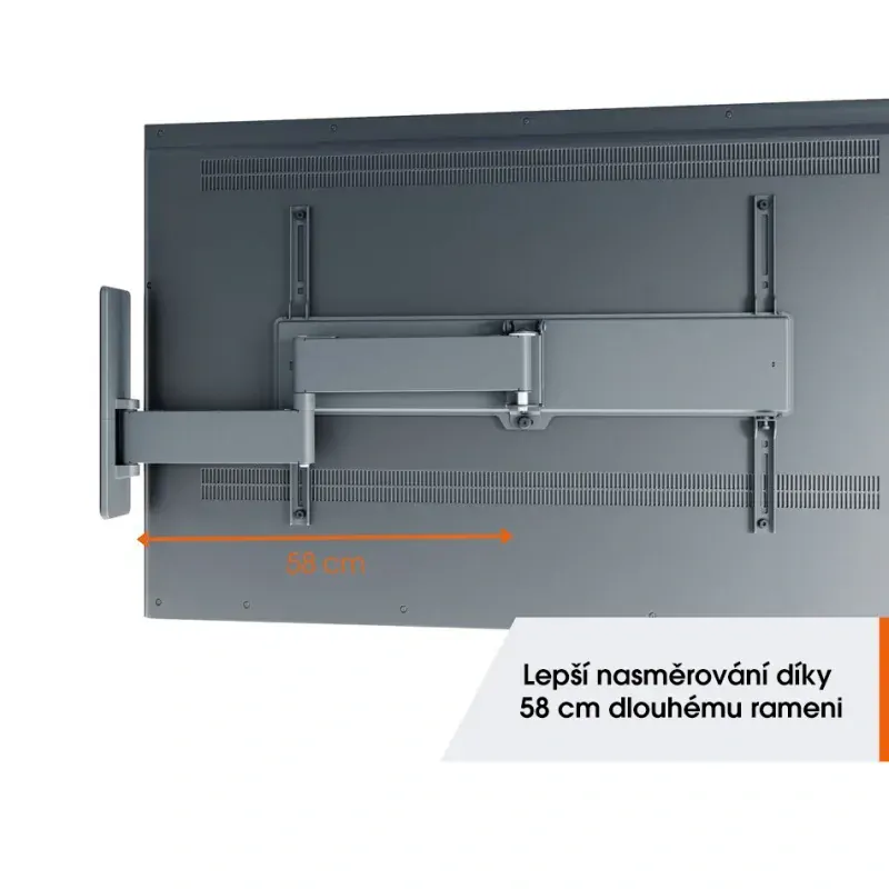 TVM 1643 Stabilní držák s dlouhým kloubovým ramenem | TV 40"-77" | Nosnost 35kg