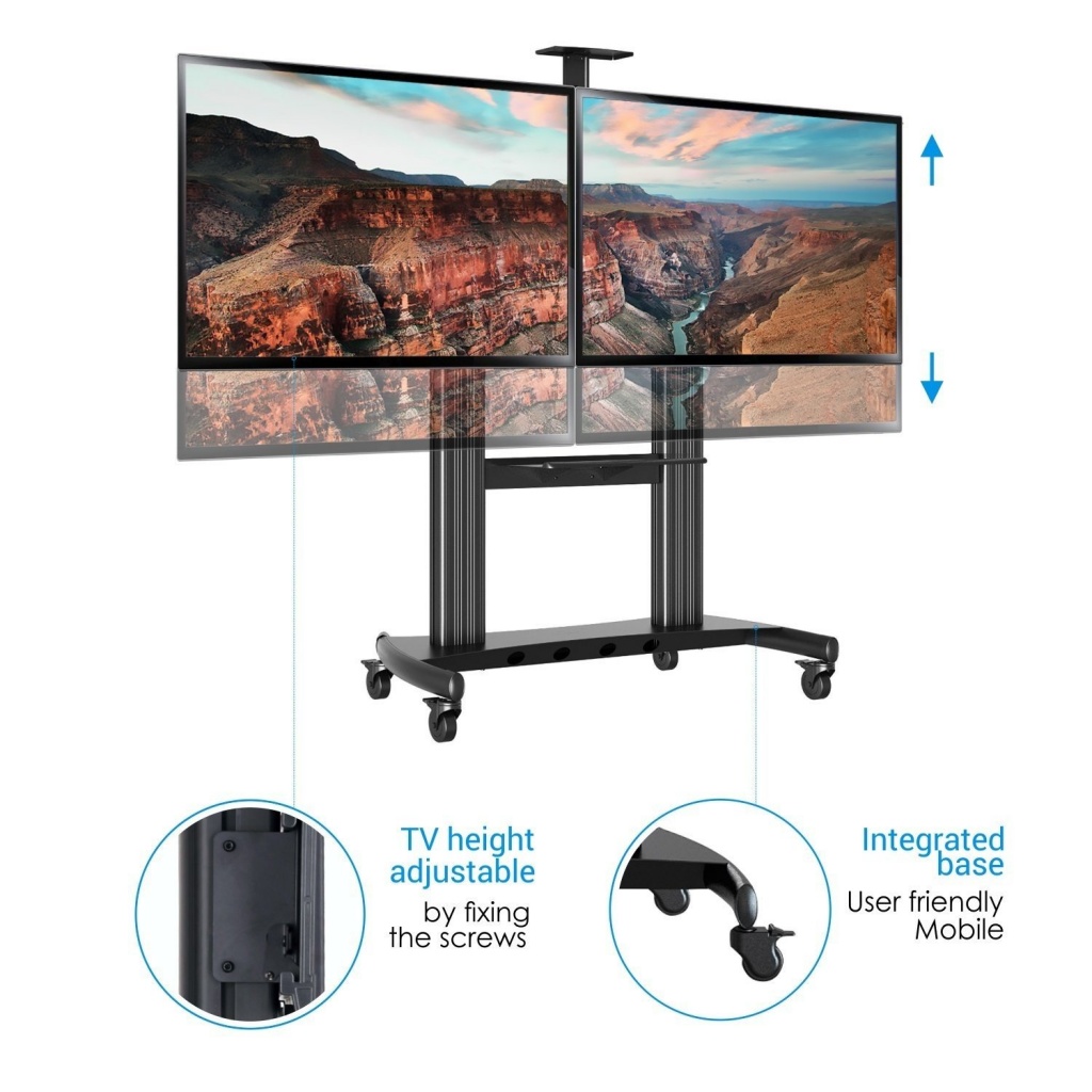 T800 - Prezentační stojan na 2 televizi 40"-80"