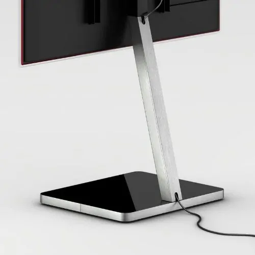 Moderní televizní stojan SONOROUS PL 2700 (černá podstava + alu nerez)