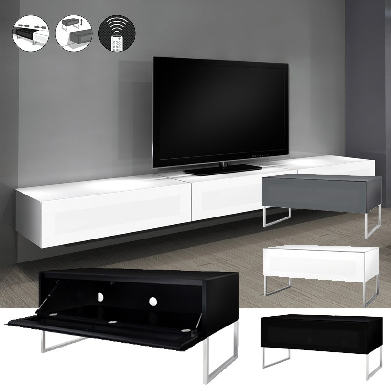 Atraktivní TV stolek NORSTONE KHALM 100cm černý 