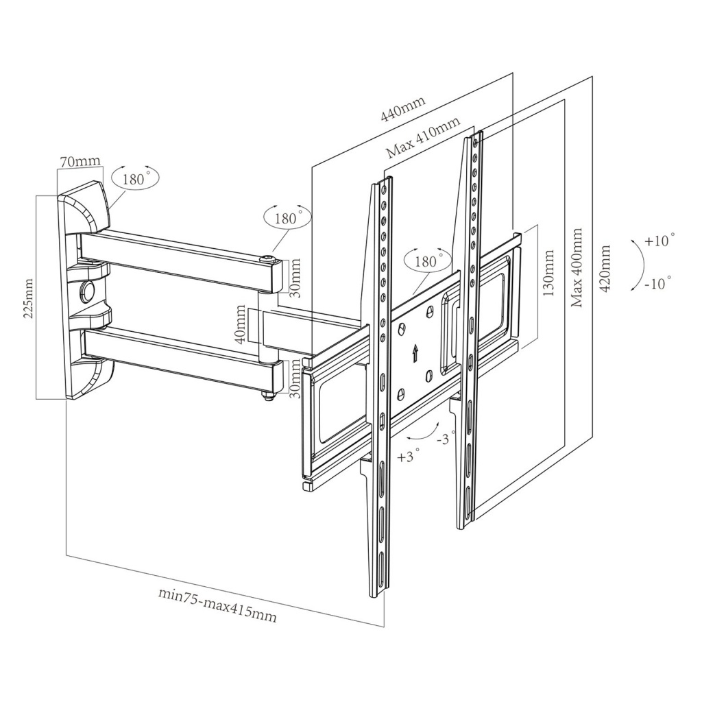 D600 Kloubový | TV 26"-60" | 35kg
