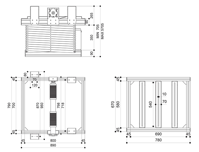 PPL2500 - Výtah na projektory se zdvihem 500cm