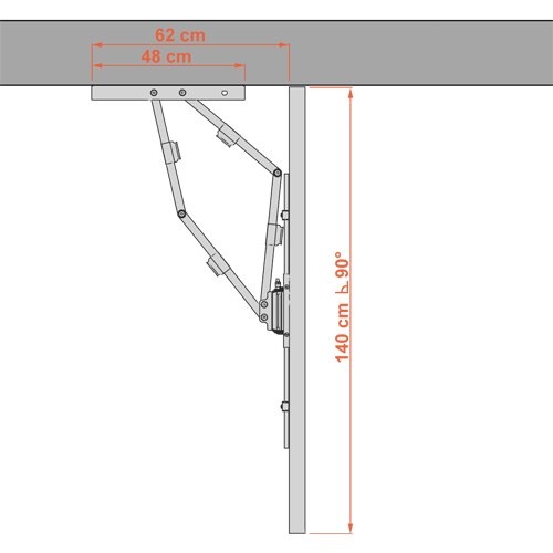 AX105 Držák s Ramenem 91cm | TV 50"-100" | 90kg