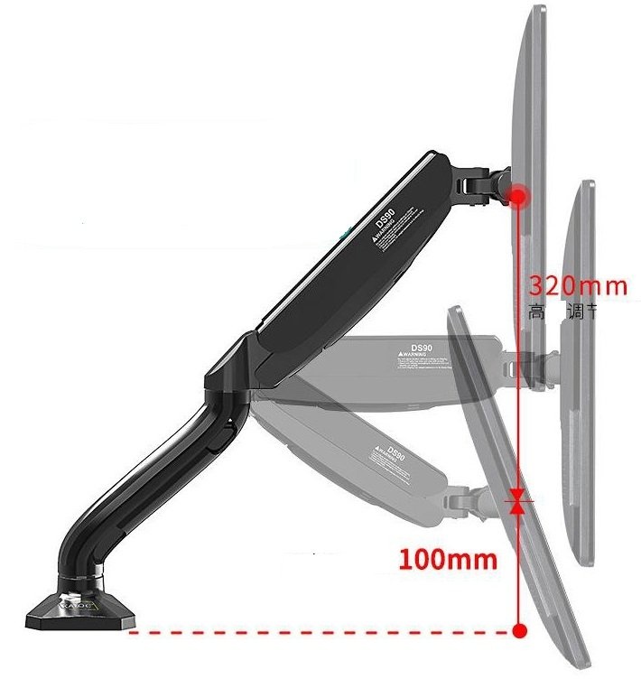 DMS90 - Polohovatelný držák na Monitor do 32" 