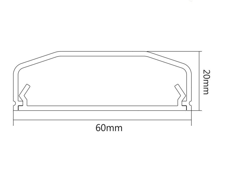 L1 - Plastová krycí lišta na kabely 75cm černá