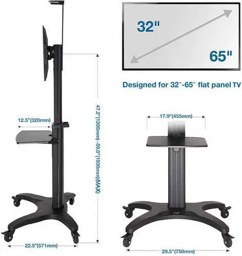 Mobilní stojan DF150 pro televize a monitory | Úhlopříčka 32"- 65" | Nosnost 36kg