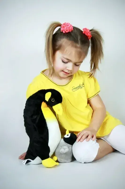 Plyšová máma TUČŇÁK S MLÁDĚTEM 30cm