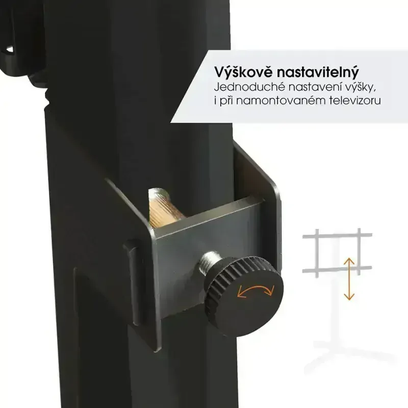 TV stojan TVS 3690 Original - Vogel's - Černý kovový televizní stojan | TV do 77" | 50kg