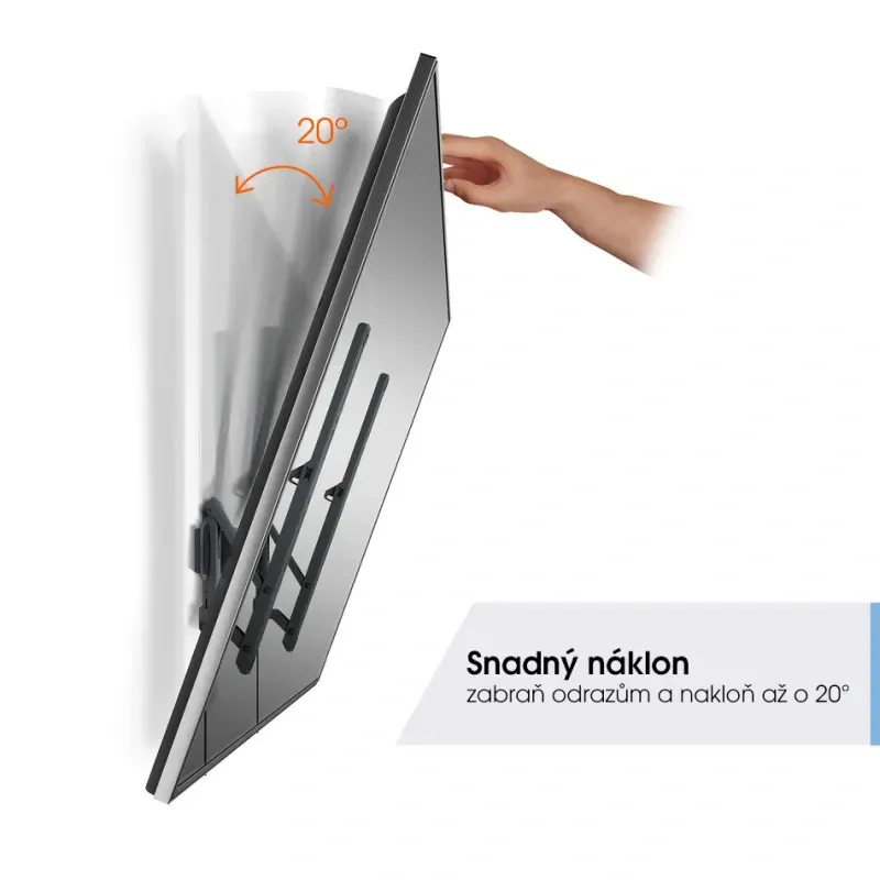TVM 3413 - Nástěnný držák pro střední a velké TV s možností naklonění obrazovky | TV 23"-65" | Nosnost 25kg