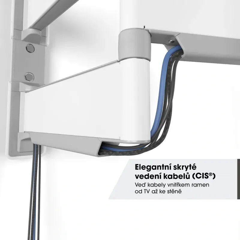 TVM 5445W - Bílé otočné rameno nejen pro OLED a QLED televize | TV 32"-65" | Nosnost 35kg