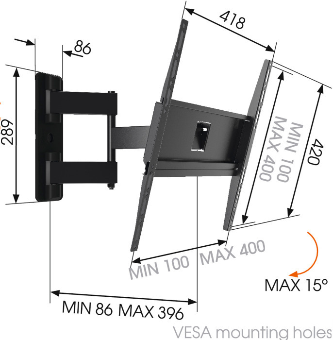 Vogels MA 3040 | 32"-60" | 25kg