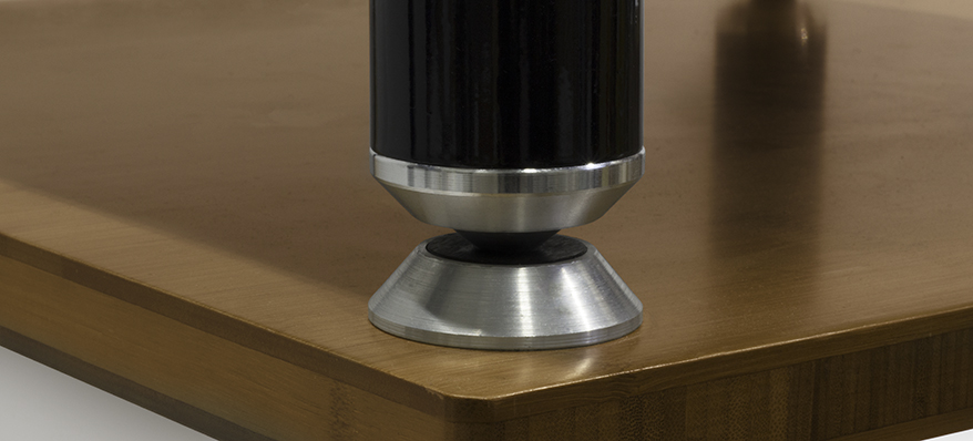 Hifi stolek NORSTONE STABBL (černý kov + police bamboo) 