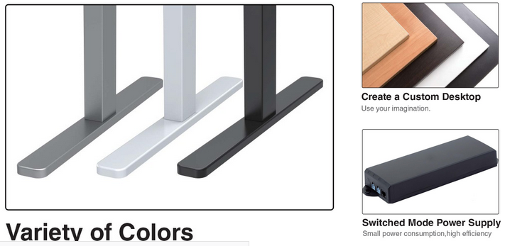 Elektricky stavitelný stůl ES220 (černý)