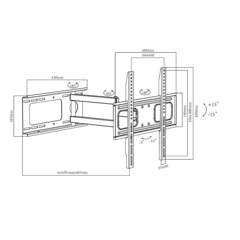 N8 Kloubový Držák | 26"-55" | 35kg