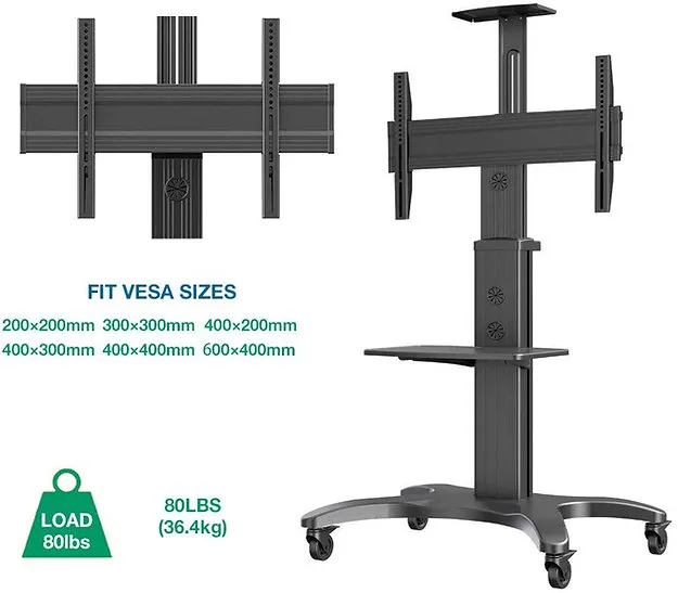 Mobilní stojan DF150 pro televize a monitory | Úhlopříčka 32"- 65" | Nosnost 36kg