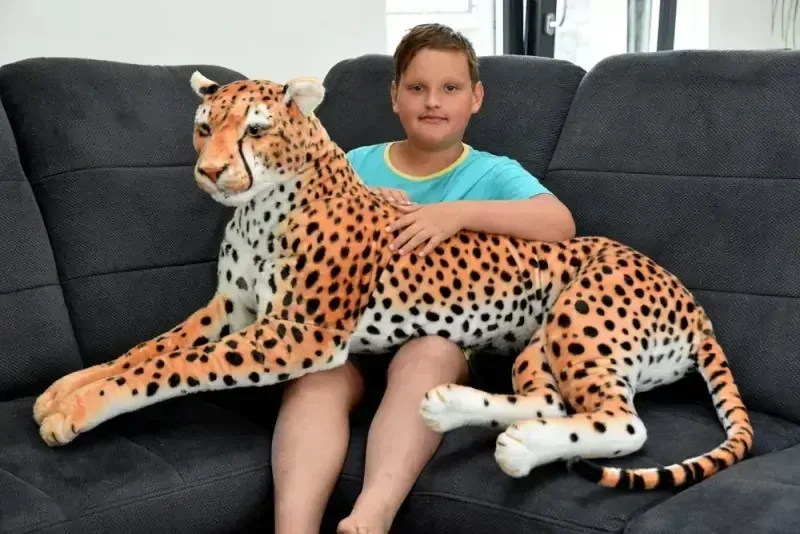Plyšový ležící Gepard SAURI 180x48cm