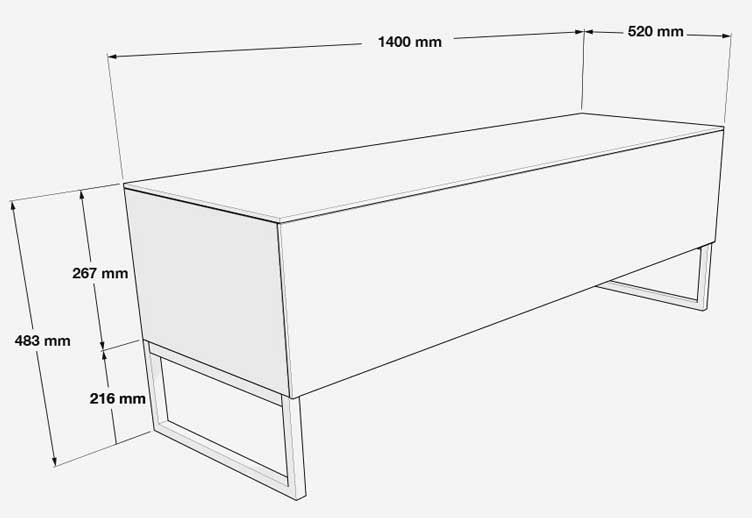 NORSTONE KHALM 140cm bílý 