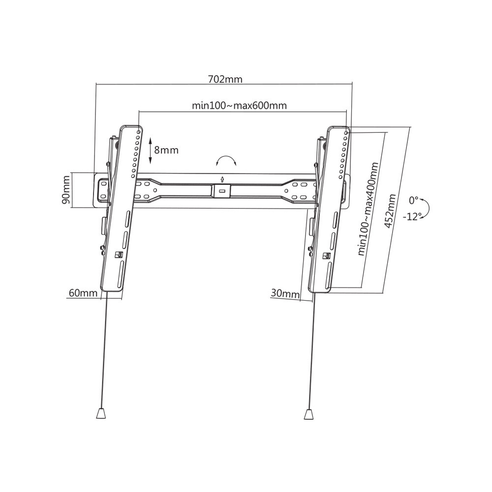 MG400 Magnetický držák TV | 37"-80" | 35kg