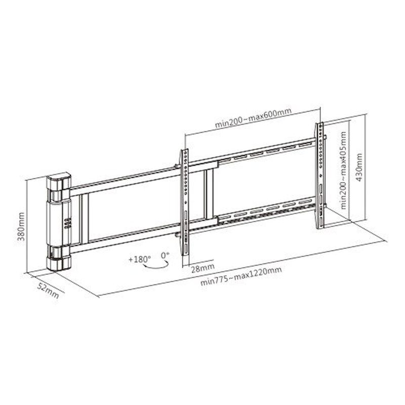 B6 Držák Nejen do Rohu místonsti | 32-75" | 50kg