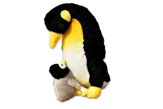 Plyšová máma TUČŇÁK S MLÁDĚTEM 30cm