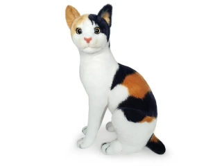 Plyšová sedící KOČKA TLAPKA 45cm